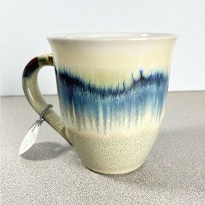 NWT Large 18 oz Euro Ceramica mug drip glaze pottery‎ great gift coffee cup